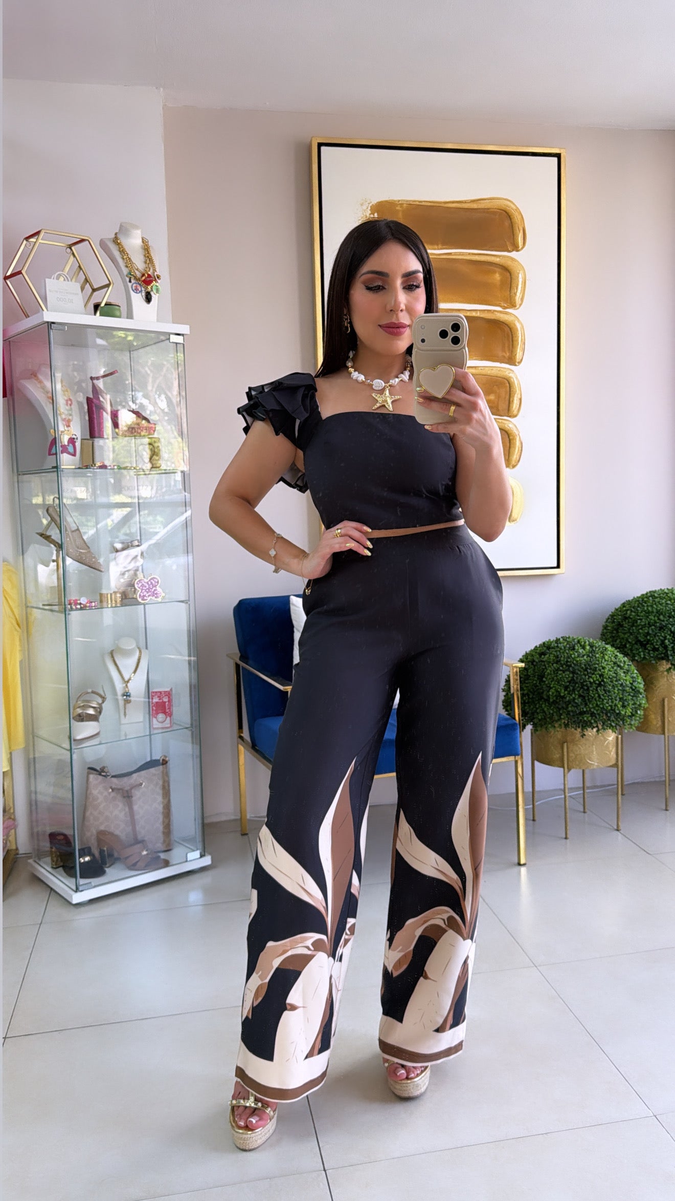 One Shoulder Pant Set