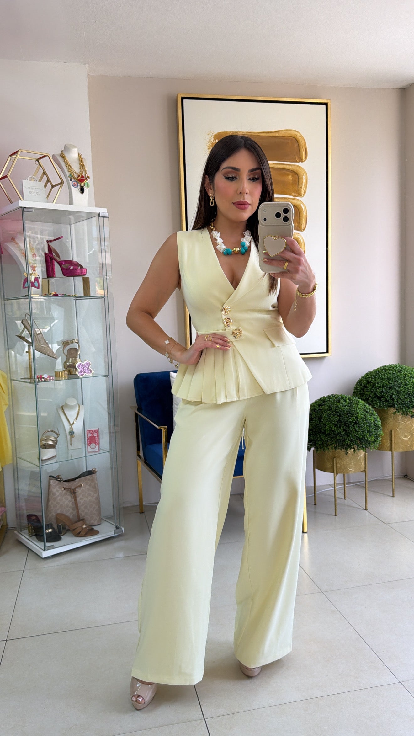 Butter Yellow Vest Set