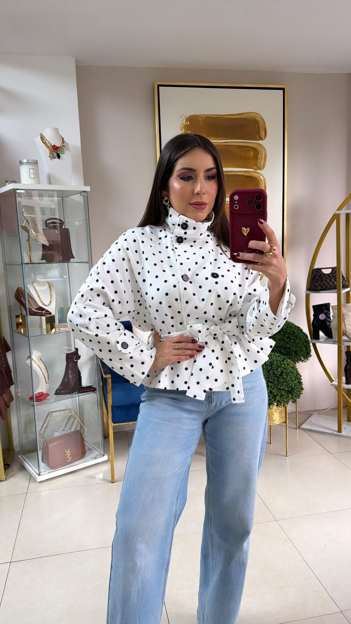 White Polkadots Jacket