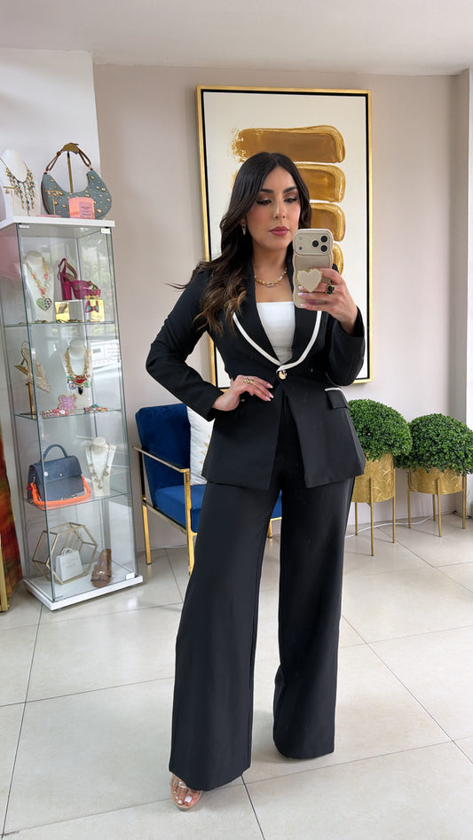 Black Blazer Set