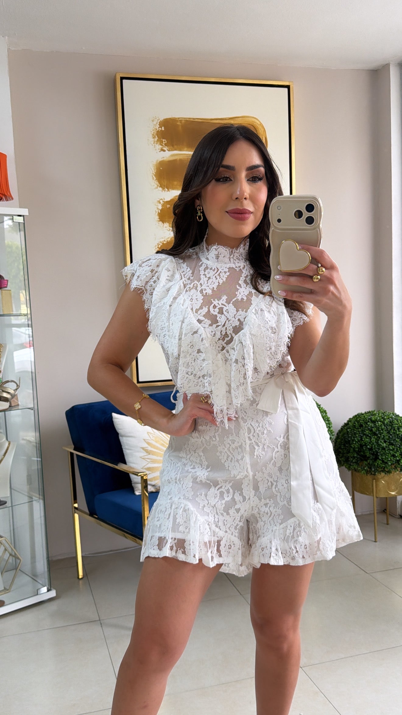 White Lace Romper