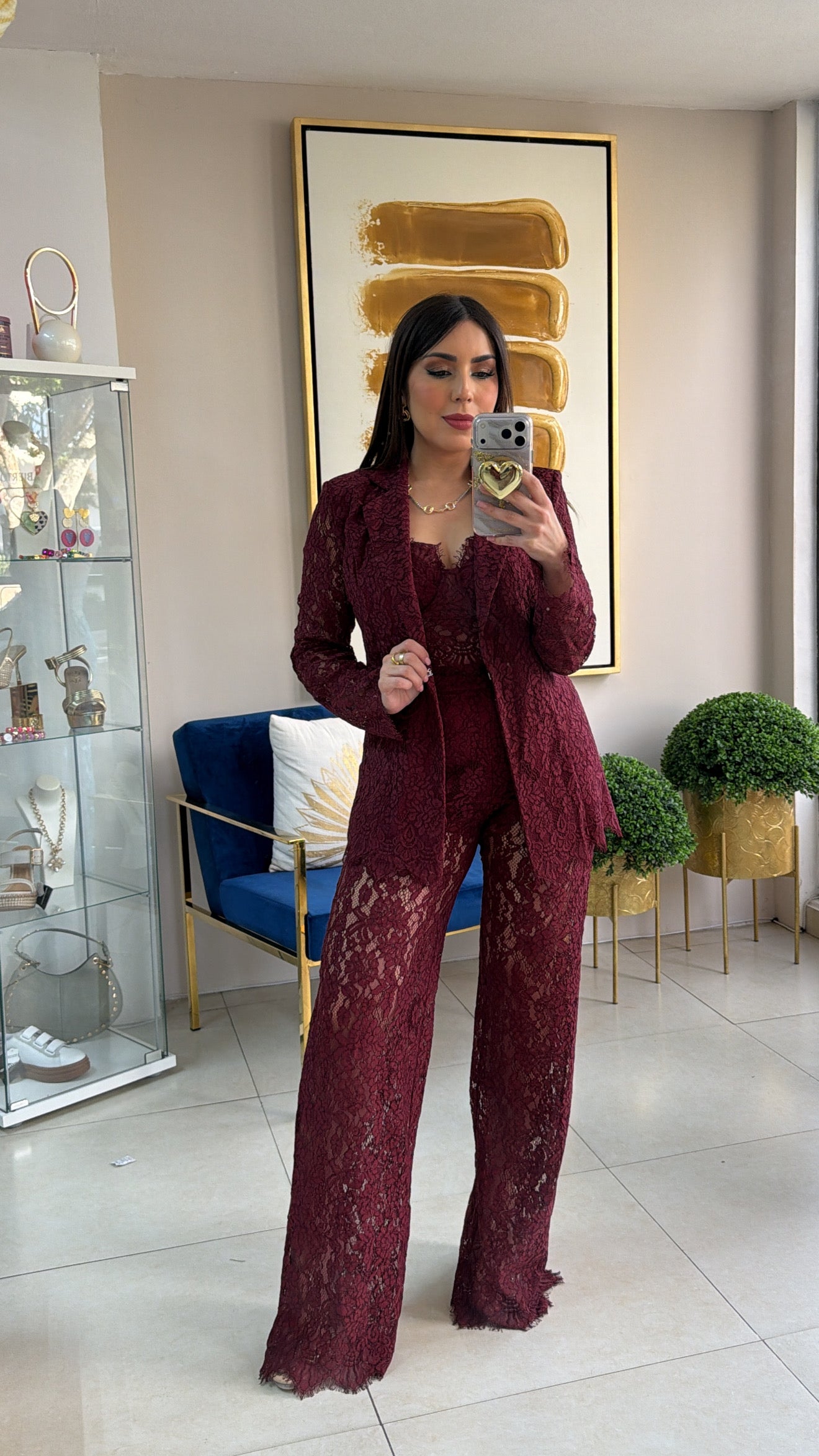 Wine Lace 3 Piece Set