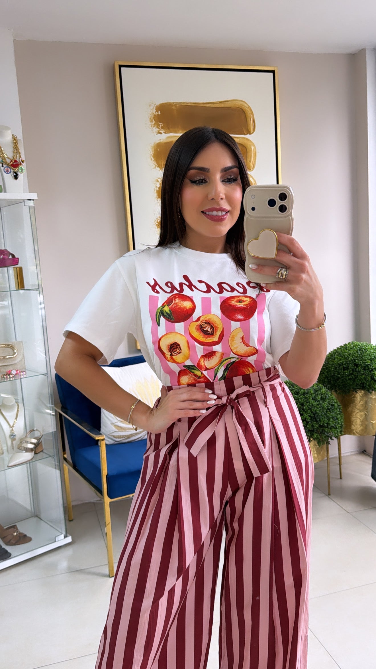 Pink & White Italian Pant