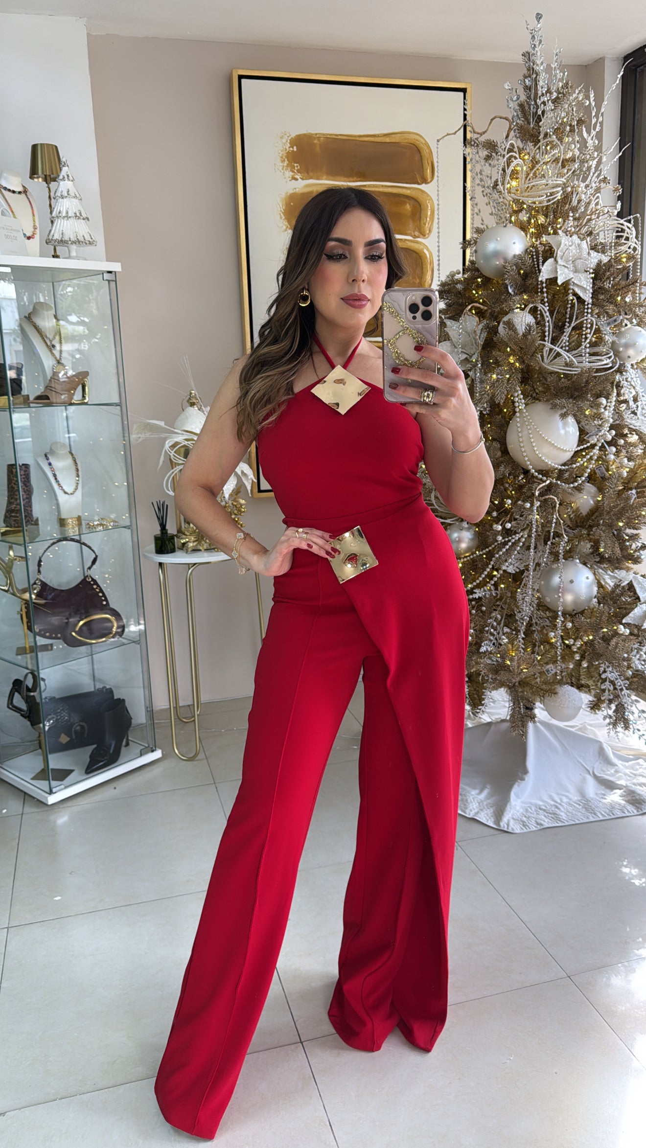 Red Pant Set