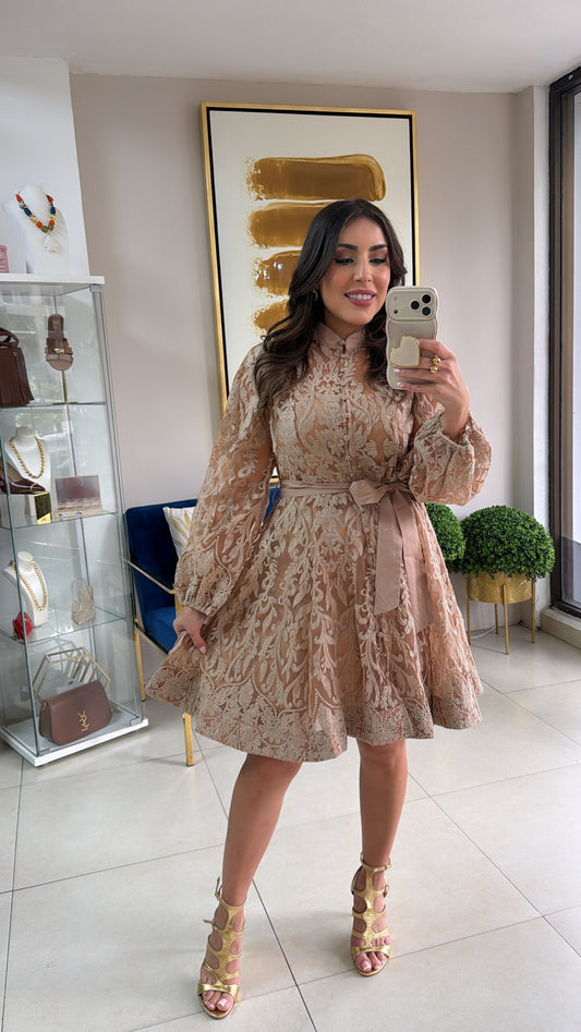 Embroidery Short Dress
