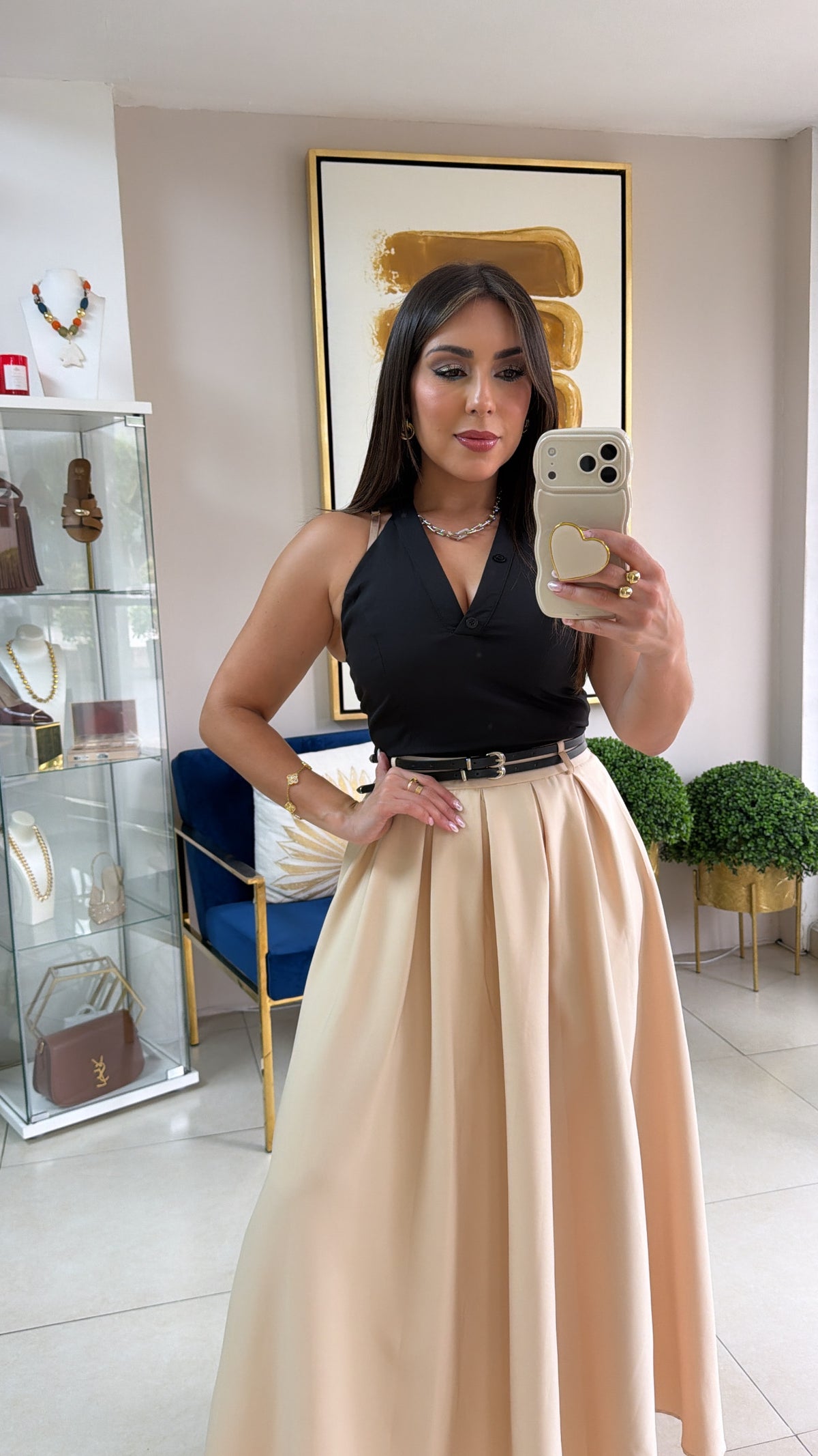 Two Tones Long Dress