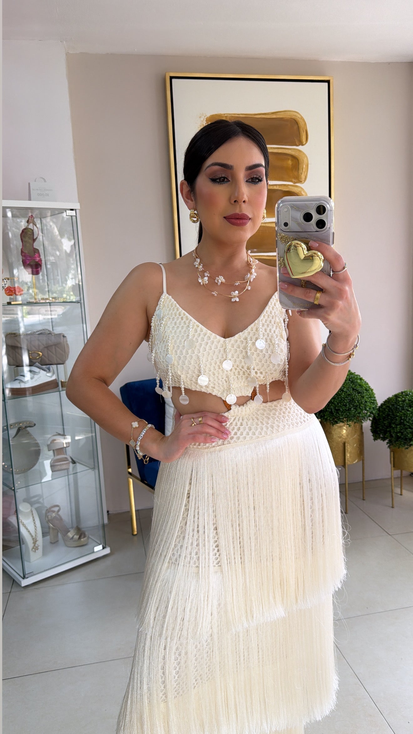 Fringes & Pearls Dress