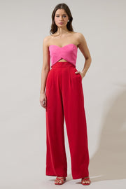 Color Block Wide Leg Jumpsuit