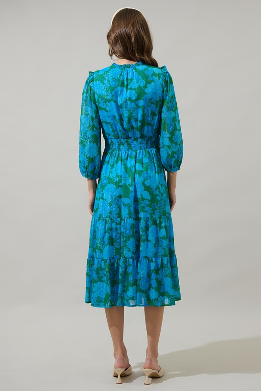 Smocked Midi Dress