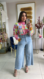 Heart Knit Sweater Top