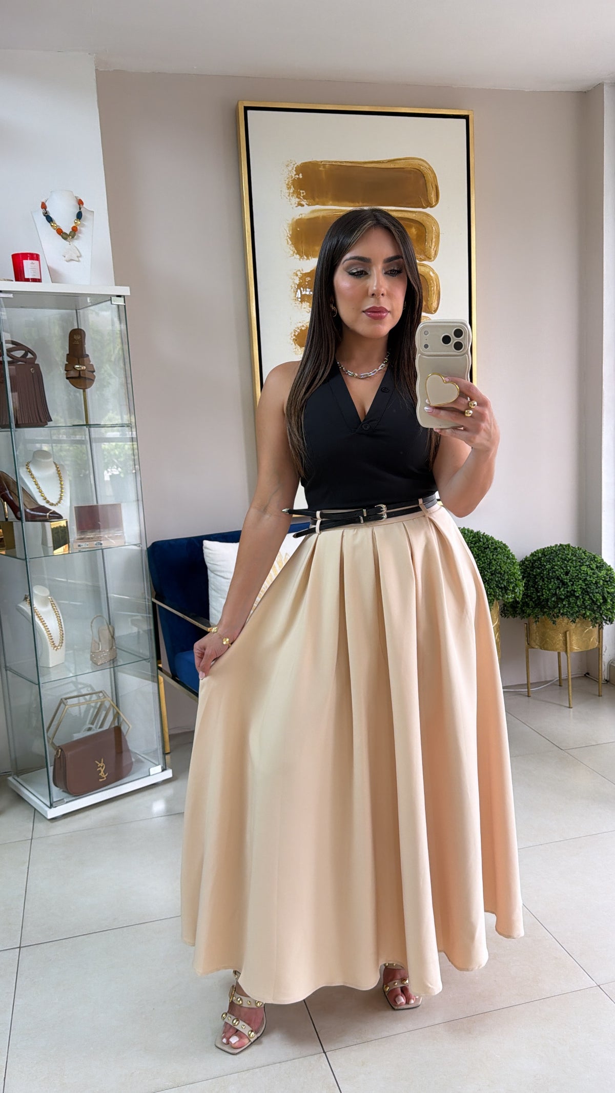 Two Tones Long Dress