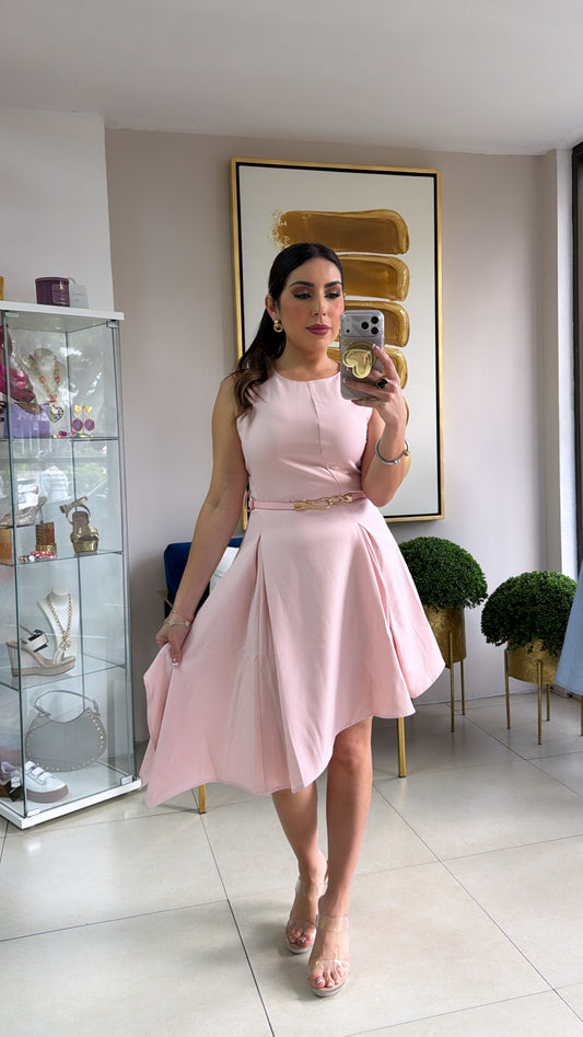 Pink Assymetric Dress