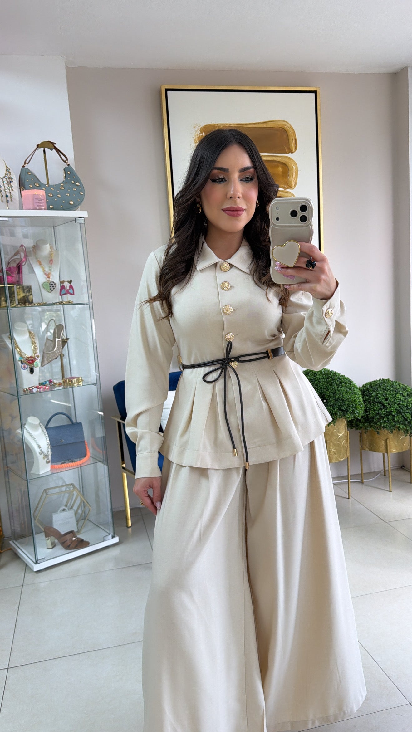 Pepplum Top & Palazzo Pant