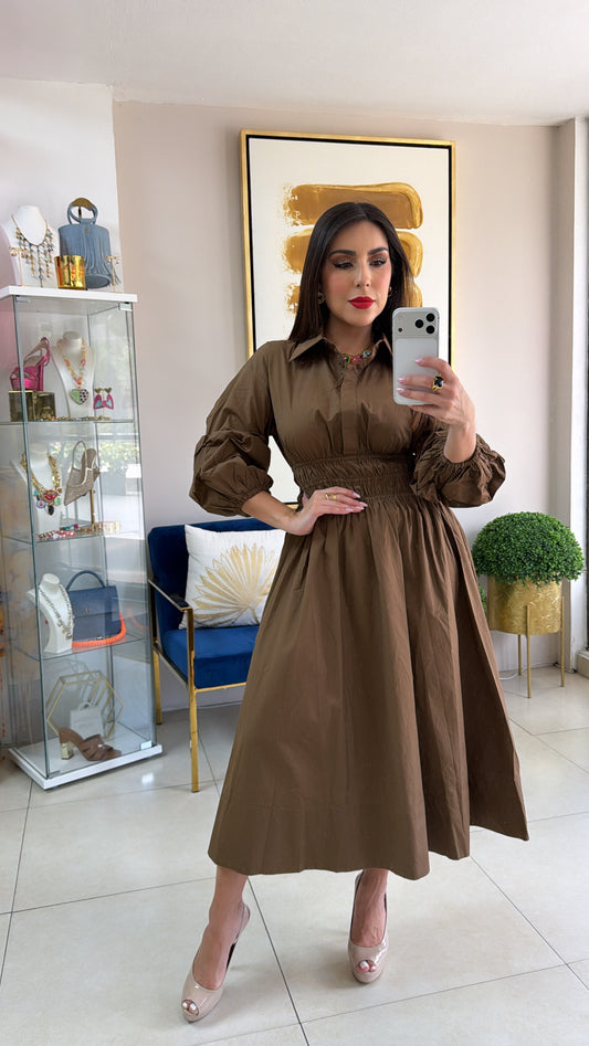Brown Midi Dress
