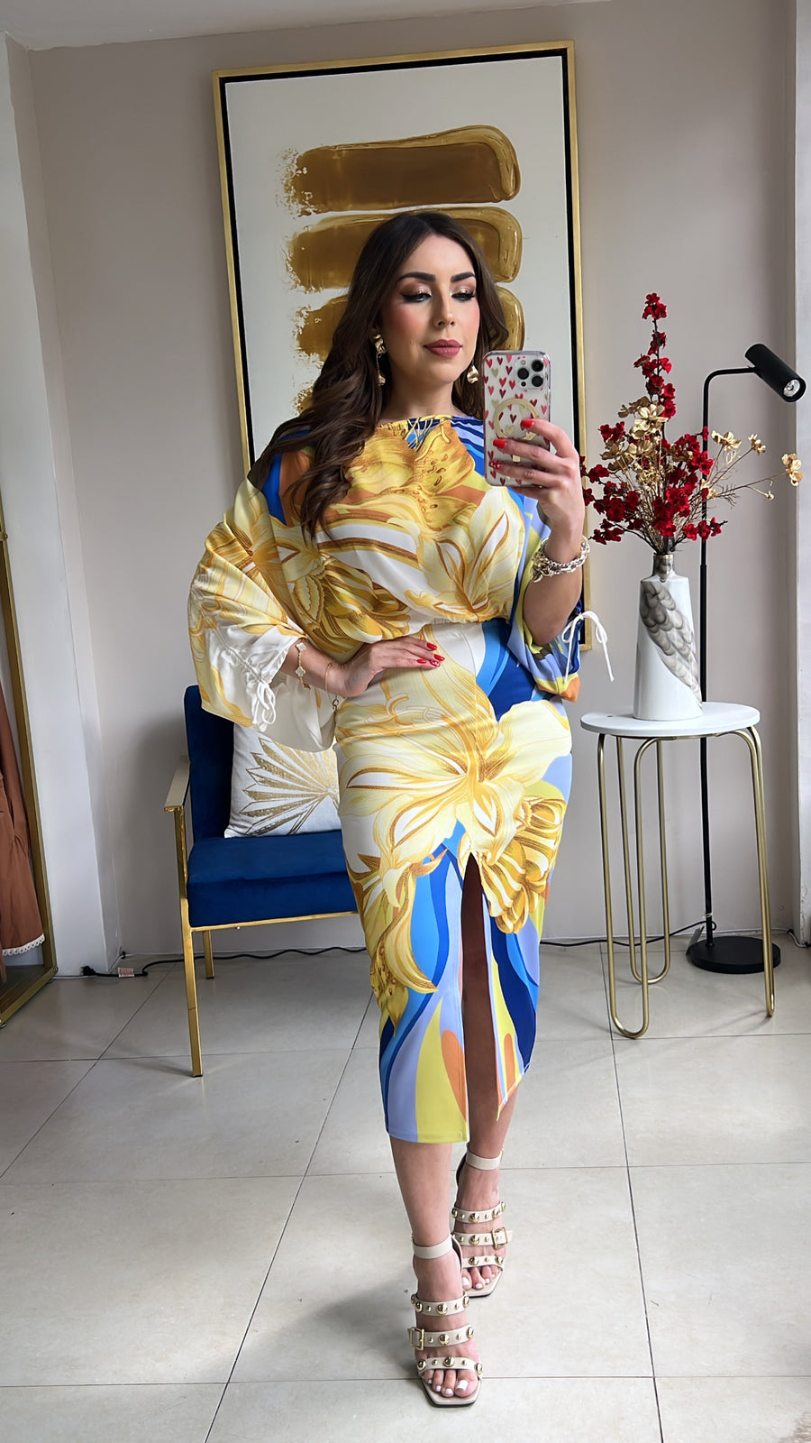 Floral Midi Skirt Set