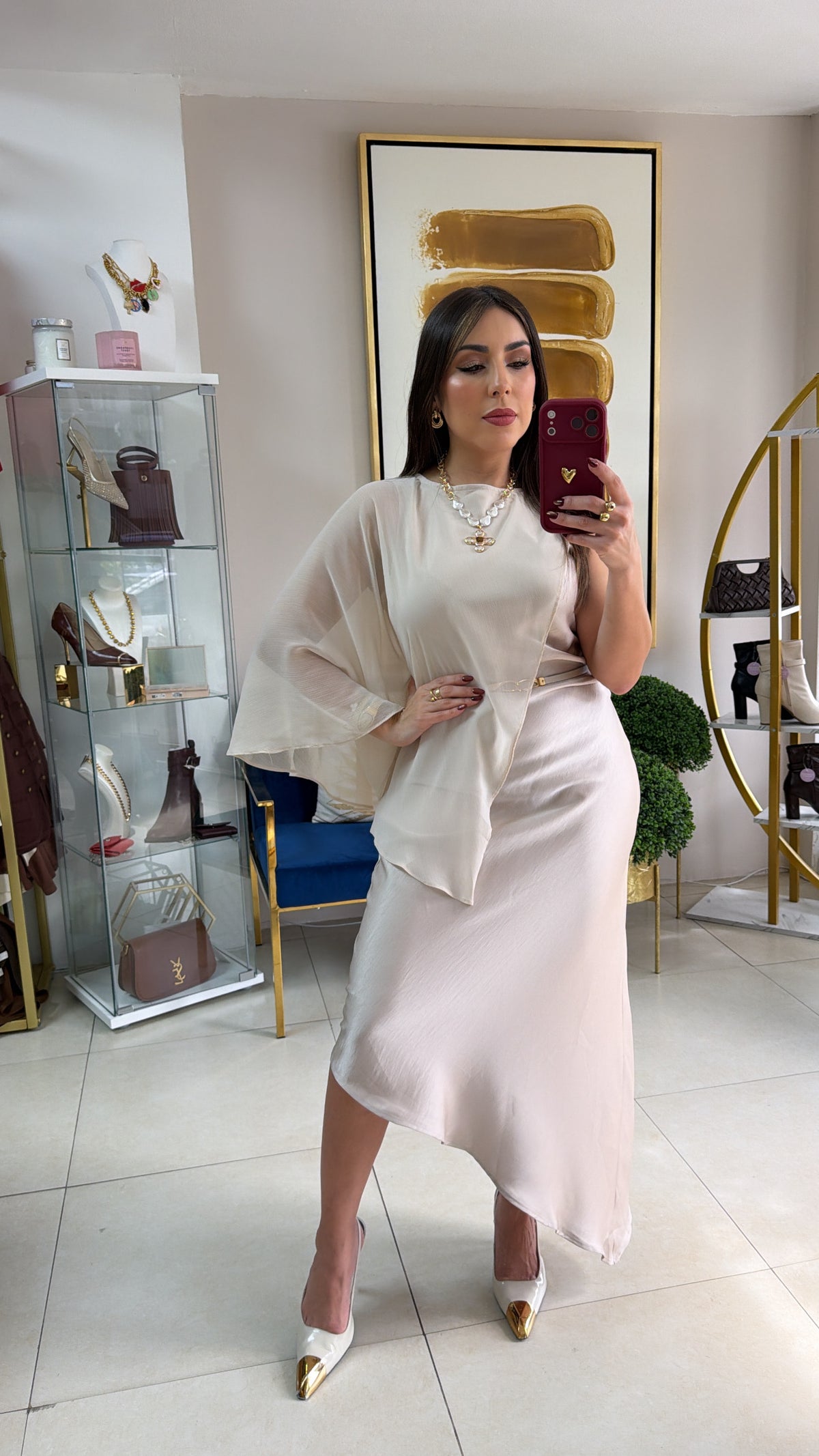 Champagne Asymmetric Dress
