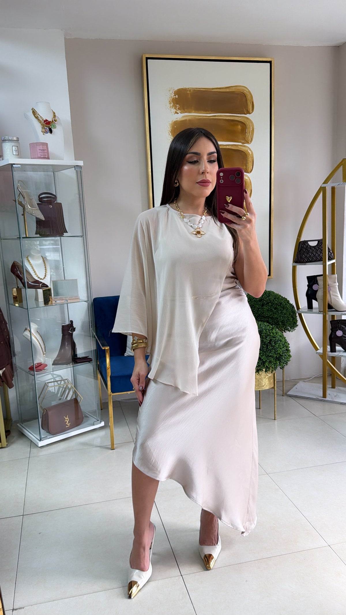 Champagne Asymmetric Dress