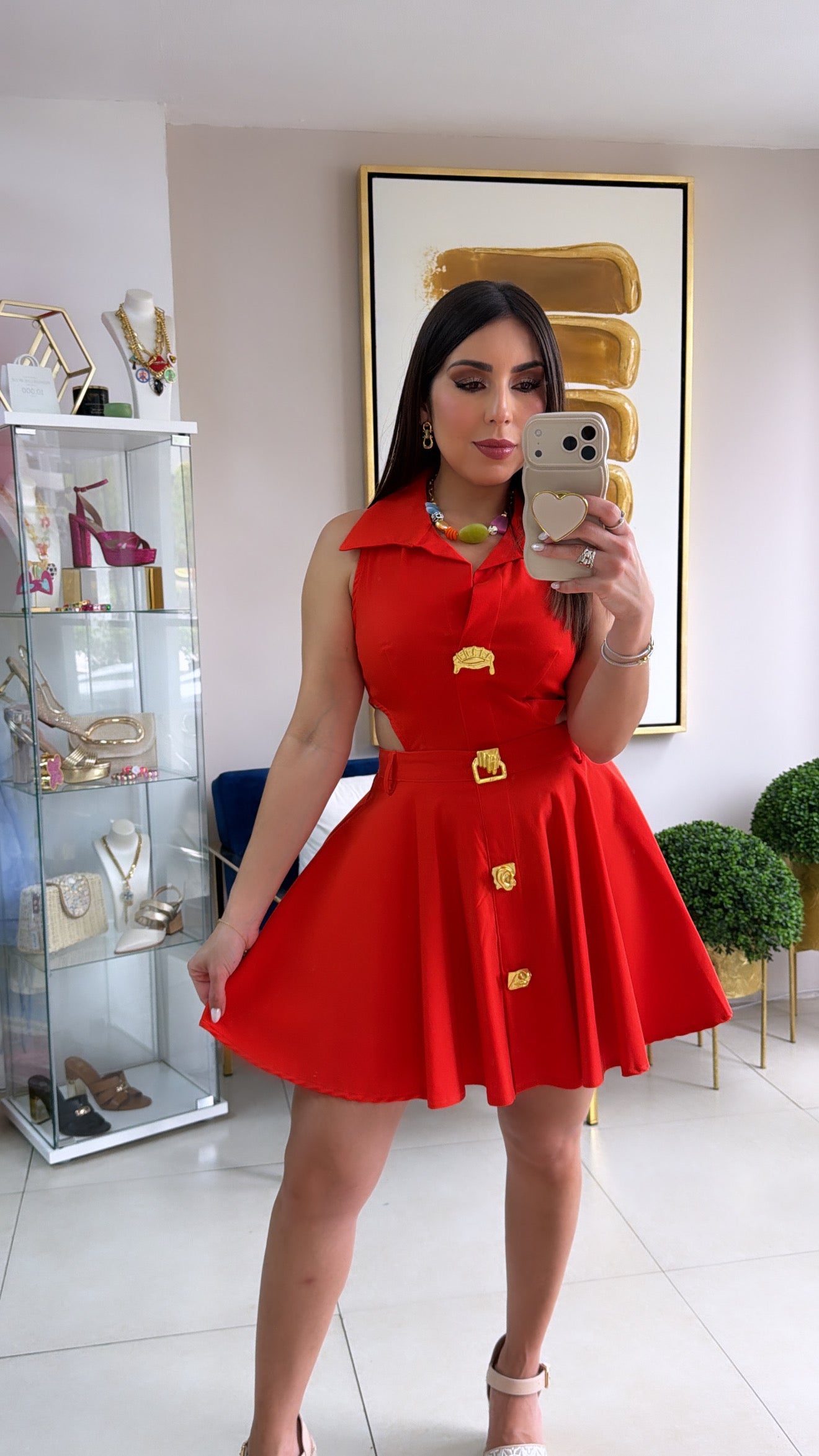 Orange Short Dress
