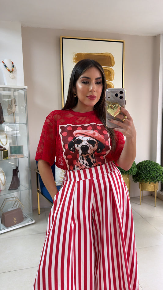 Lace Dalmata Top