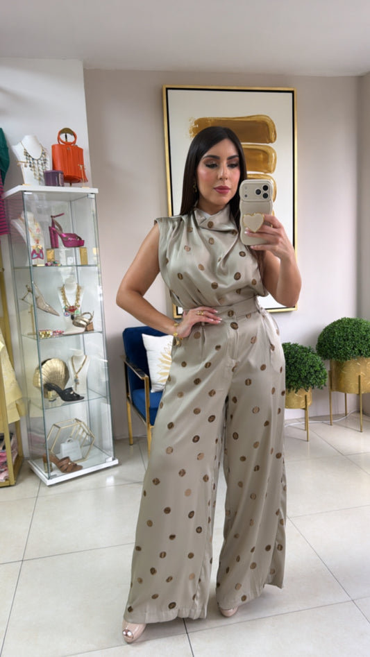 Polka Brown & Taupe Set