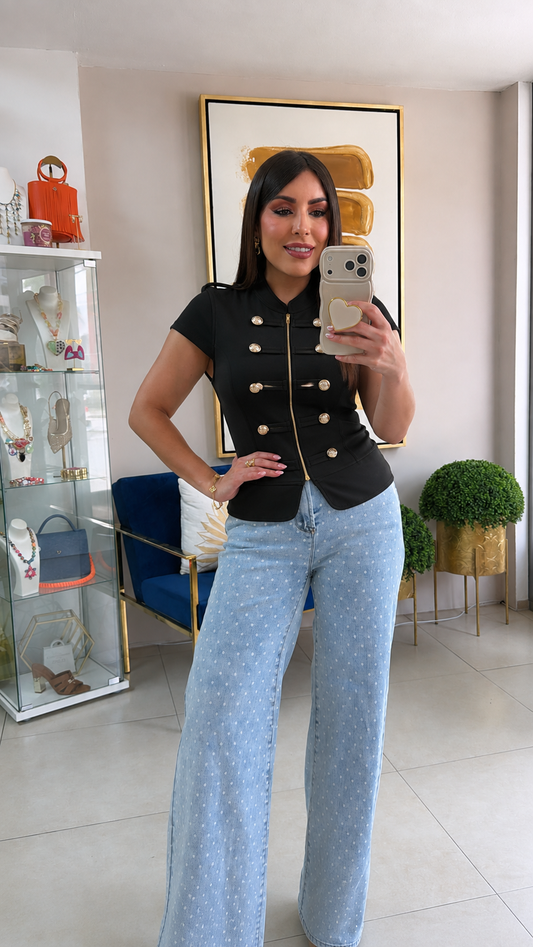 Black Napoleon Top