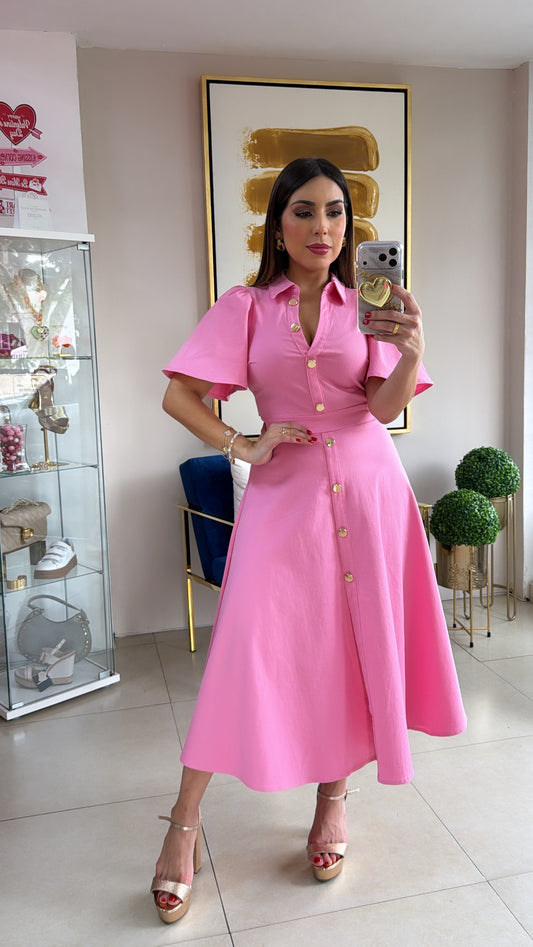 Pink Midi Dress