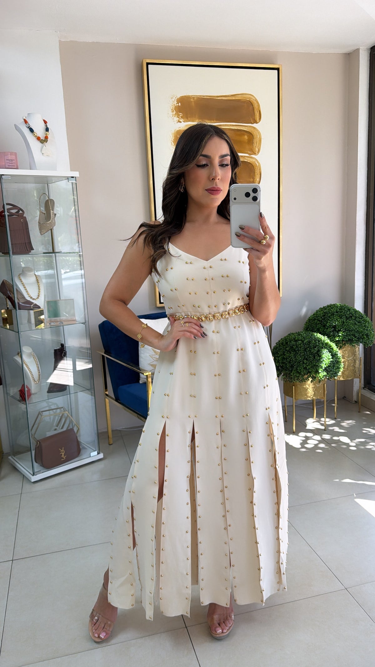 Cream & Gold Dress