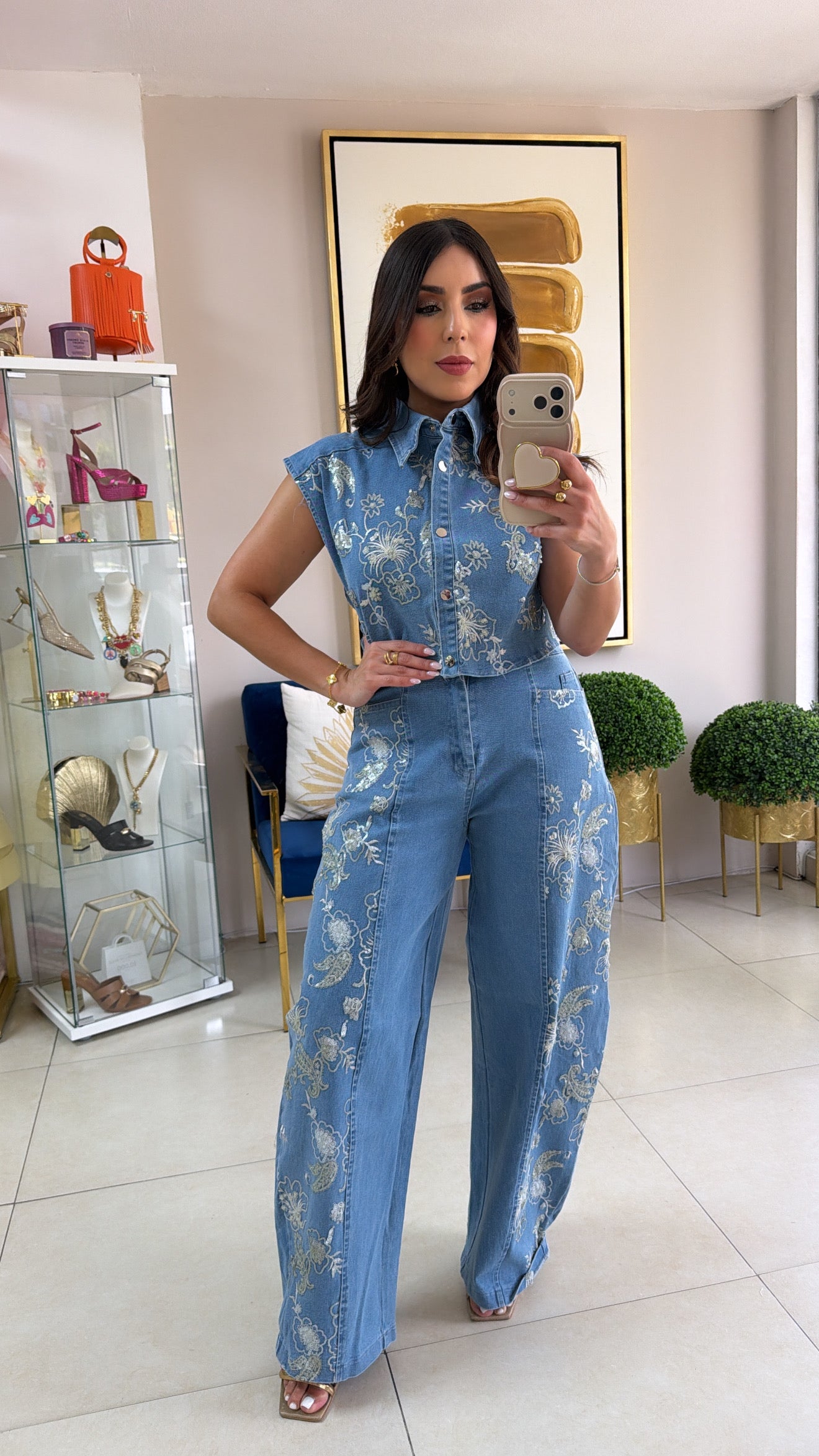 Denim Barrel Set