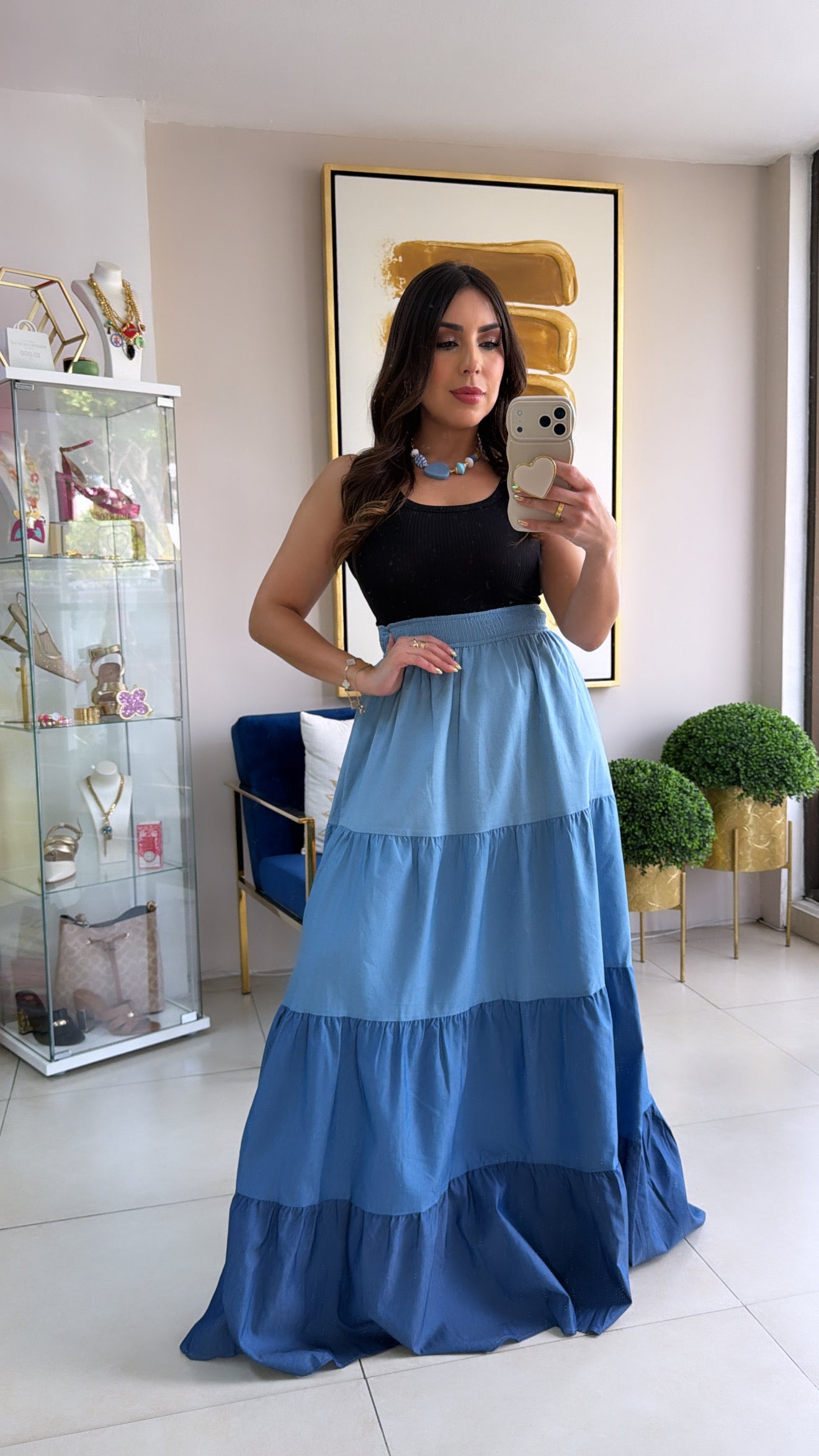 Color Block Maxi Dress
