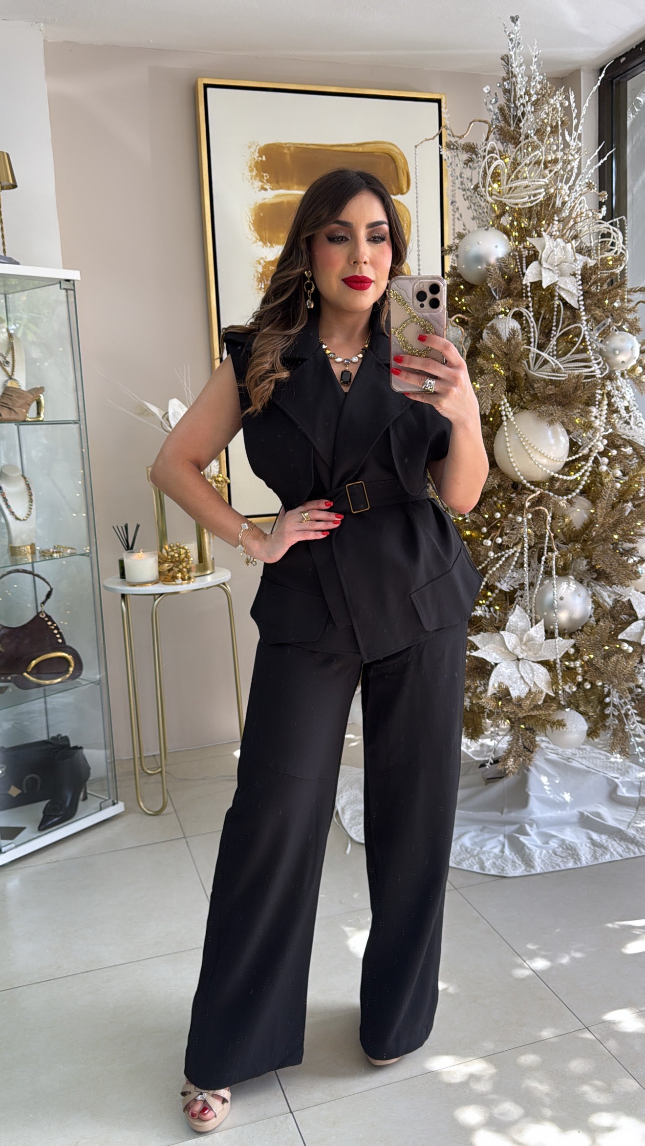 Black Vest & Pant Set