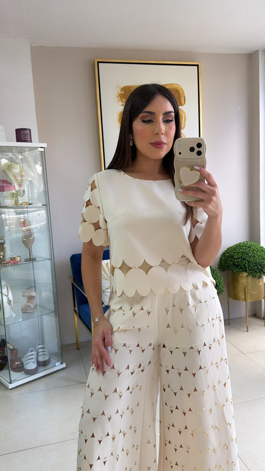 Cream Lasercut Top