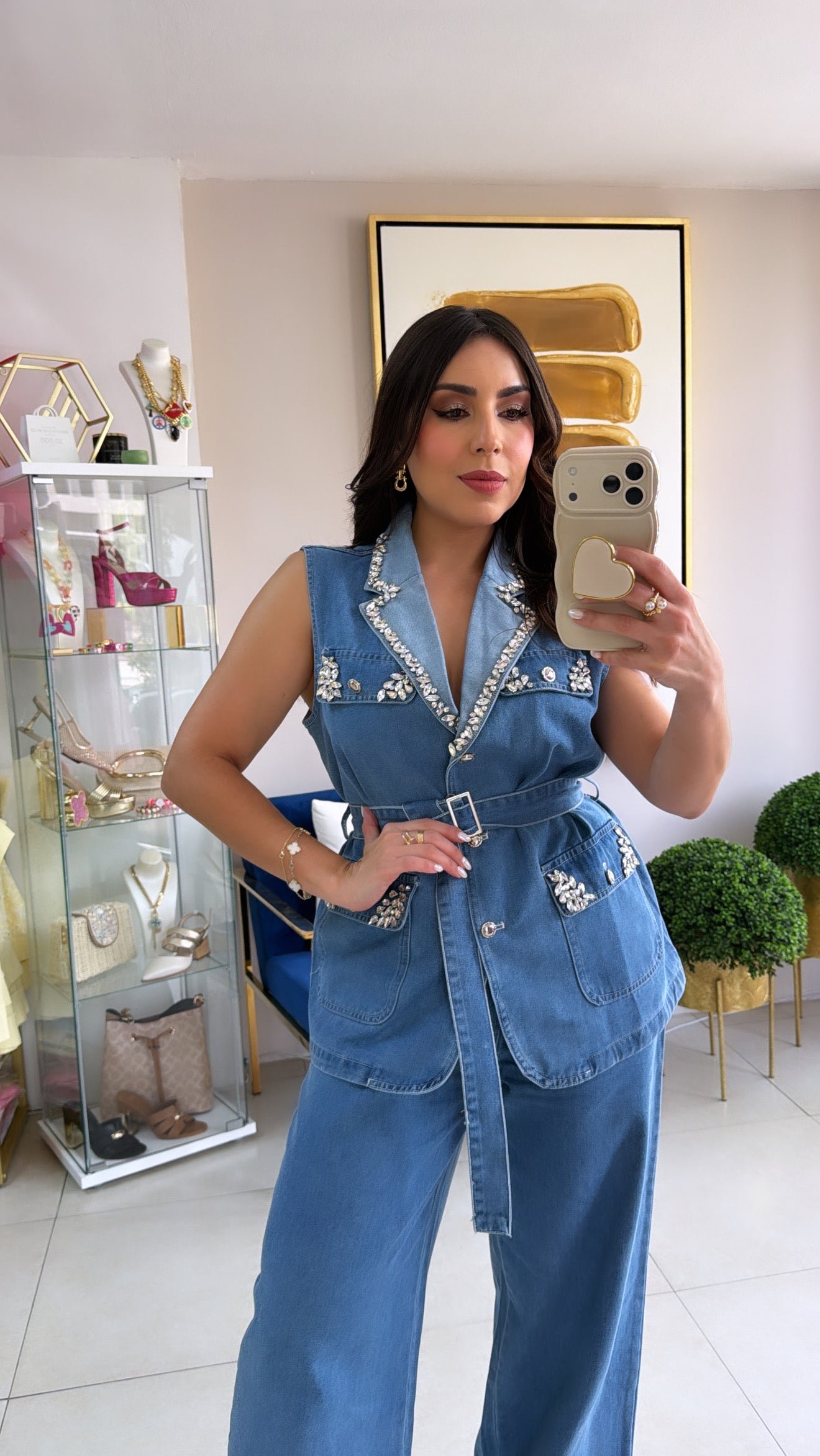 Two Tones Denim Set