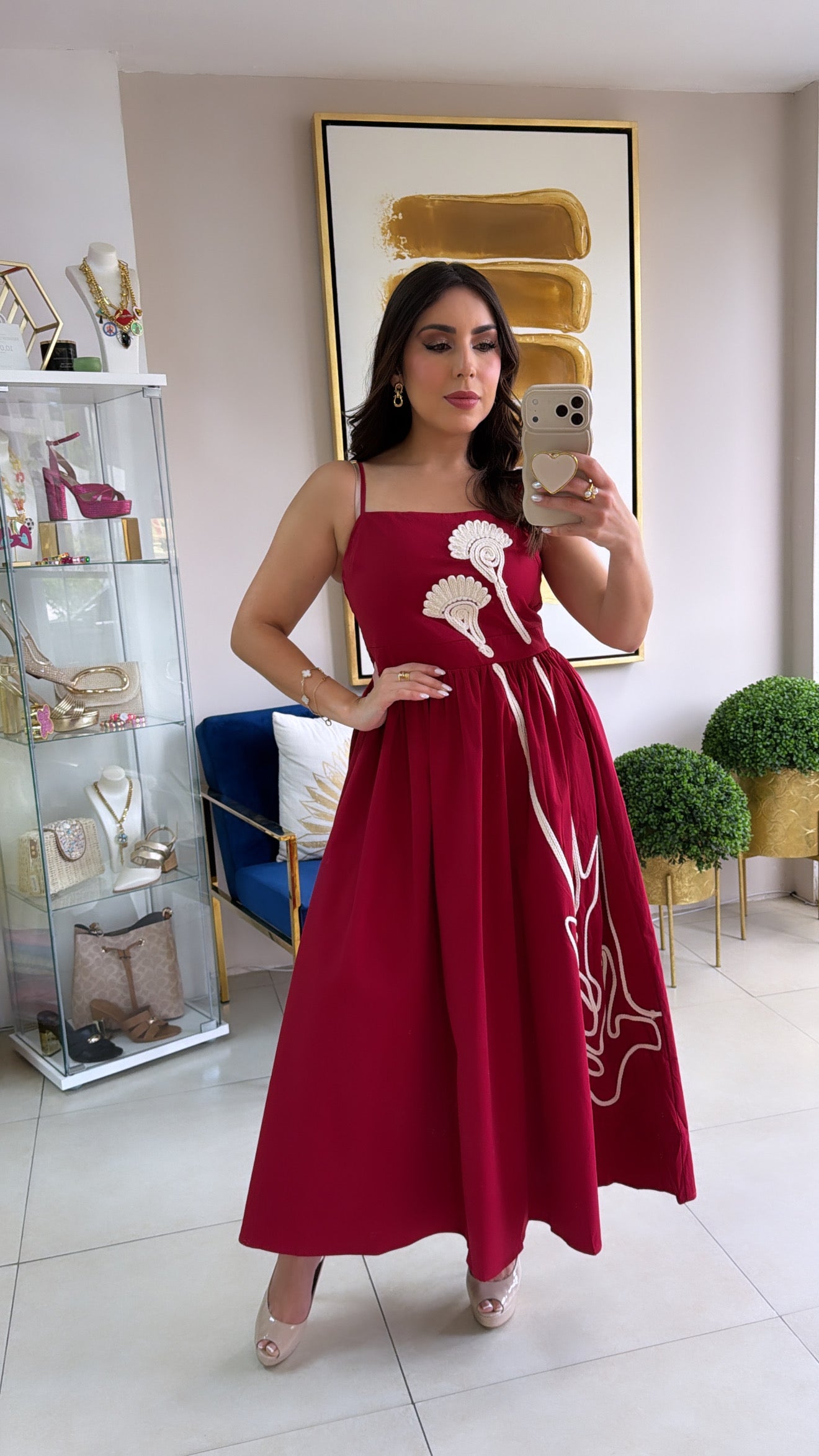 Wine Long Dress