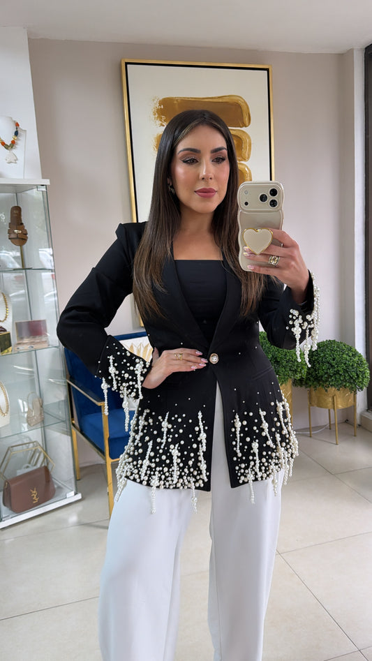 Black & Pearls Blazer