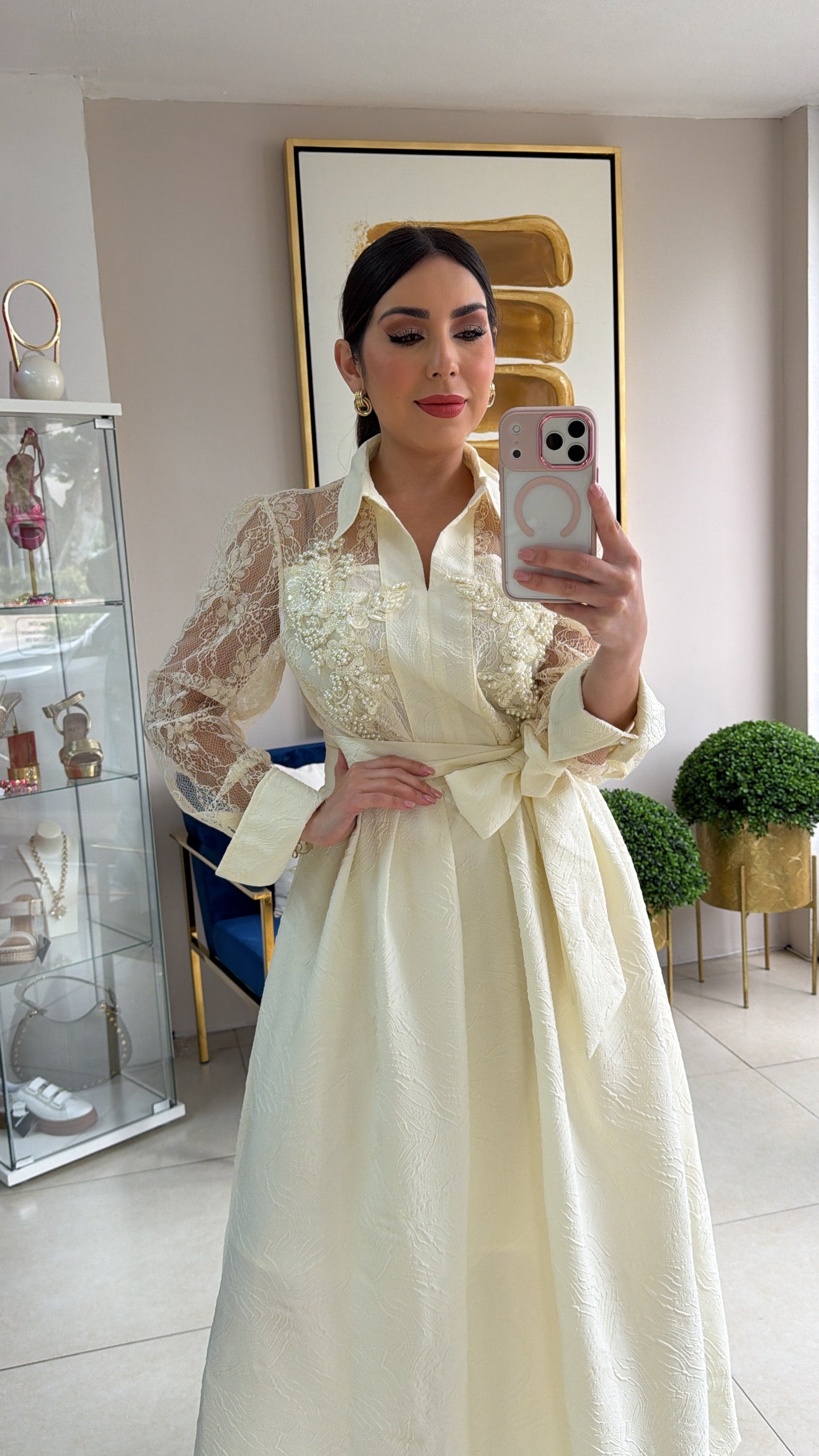 Cream Vintage Dress