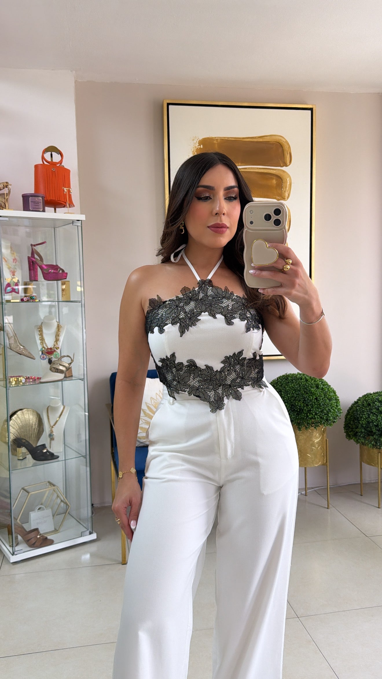 Black Lace Pant Set