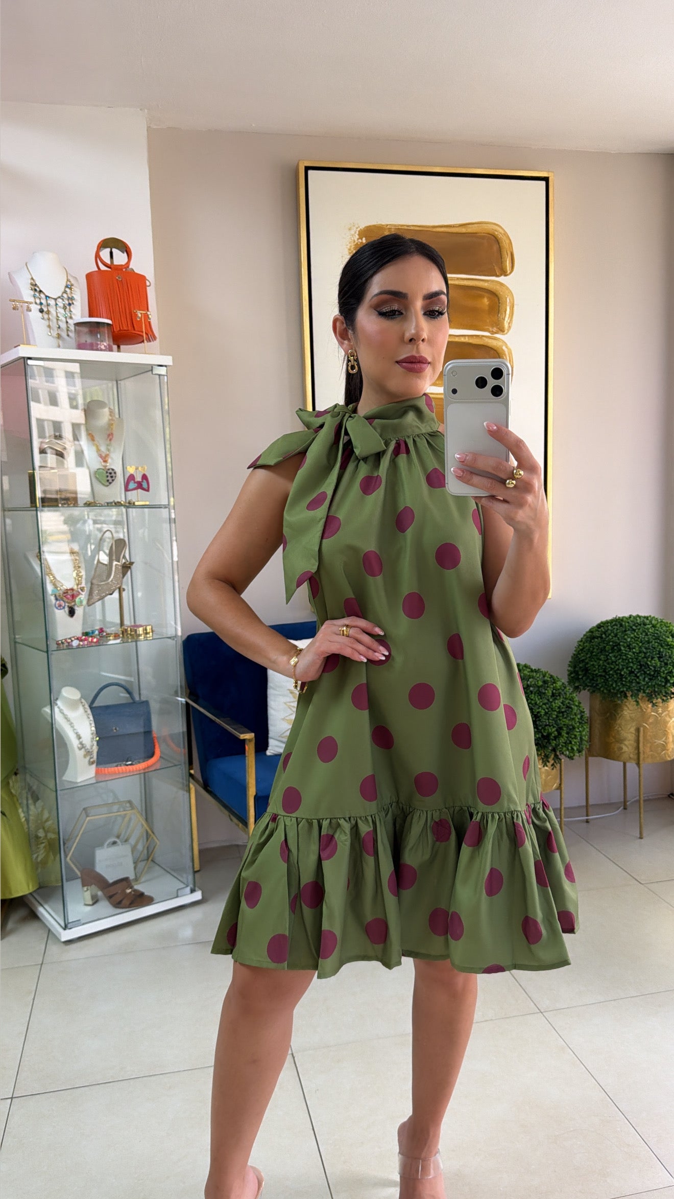 Green Polka Dress