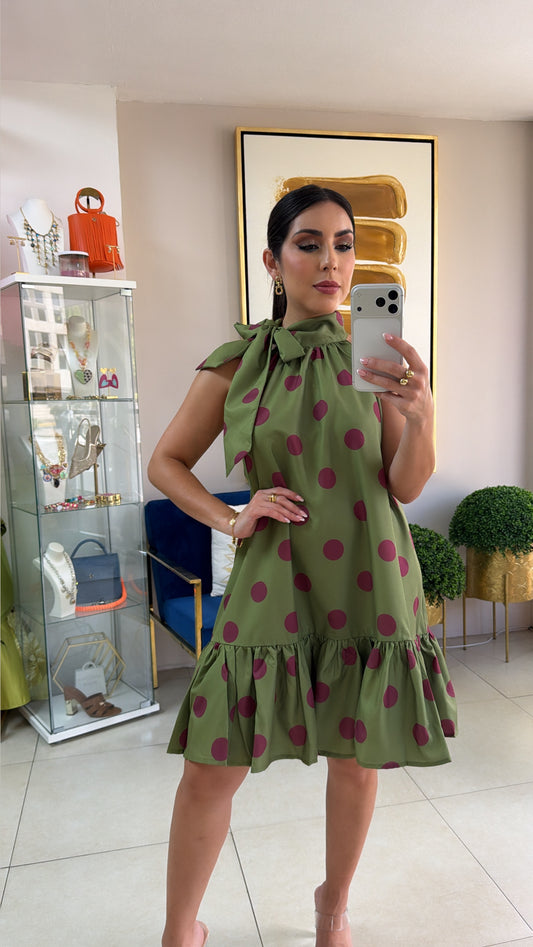 Green Polka Dress