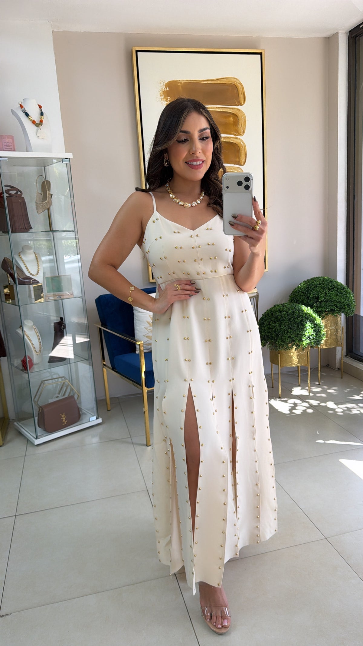Cream & Gold Dress