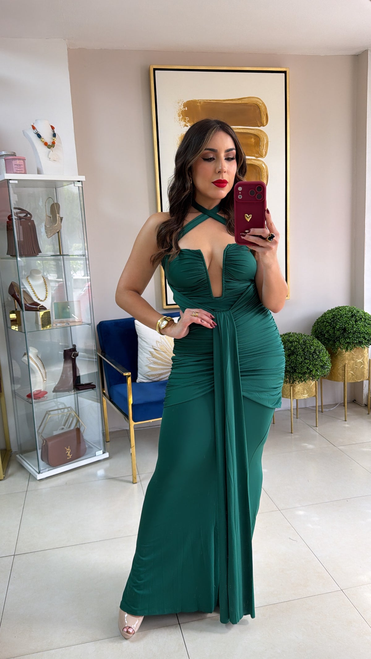 Hunter Green Maxi Dress