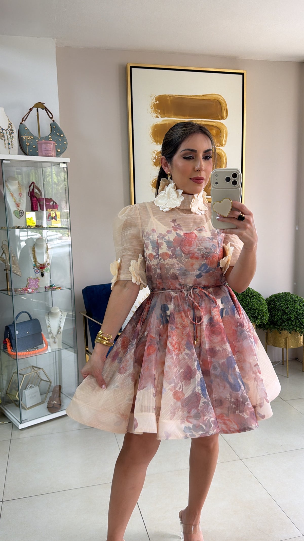 Vintage Floral Short Dress