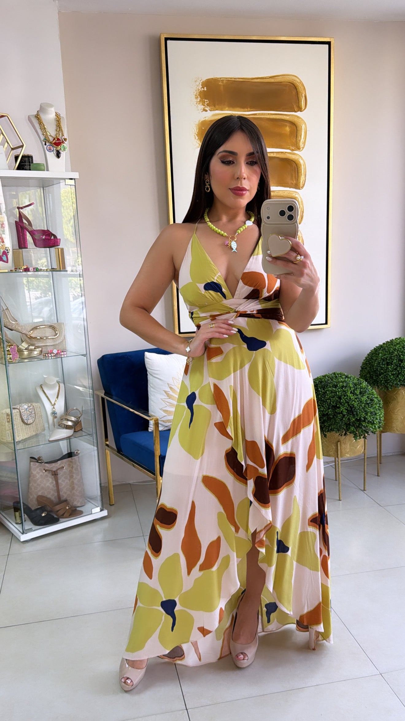 Assymetric Floral Dress