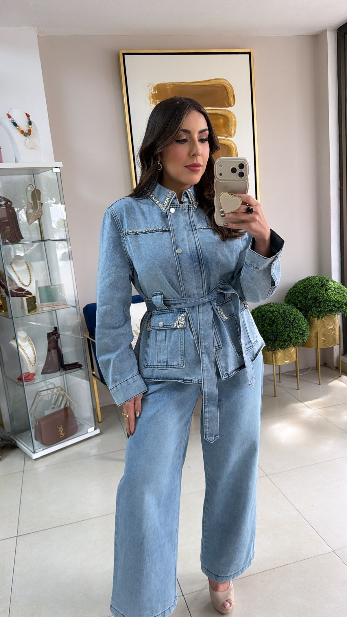 Ligh Denim Jean Set