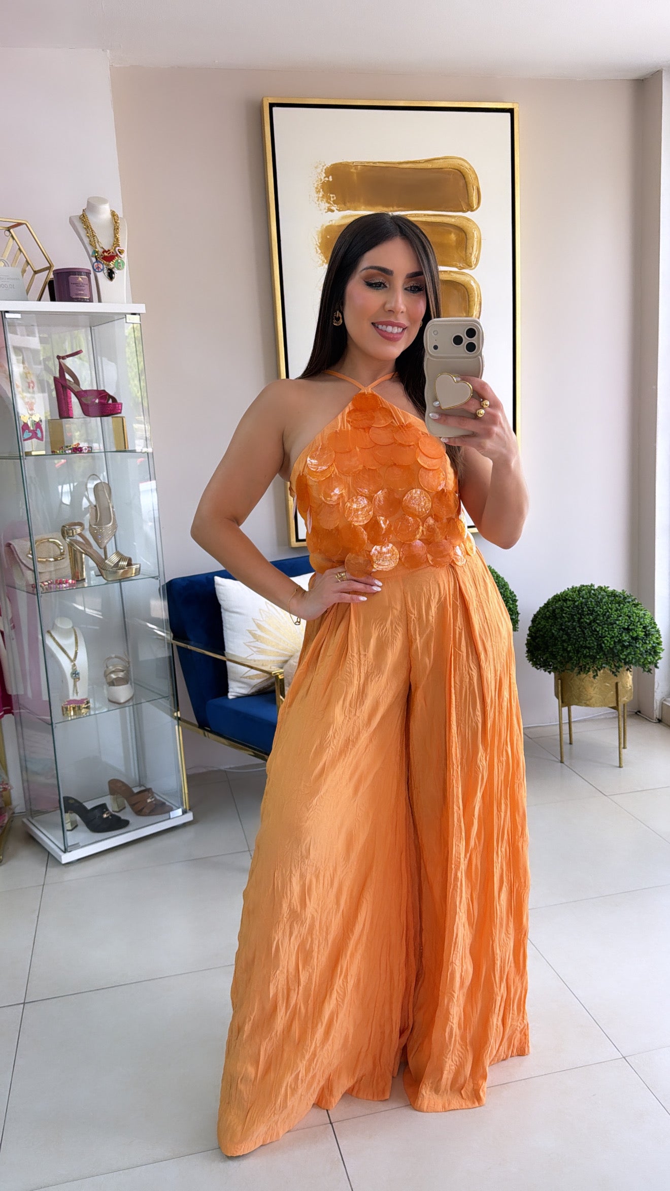 Orange Shells Pant Set