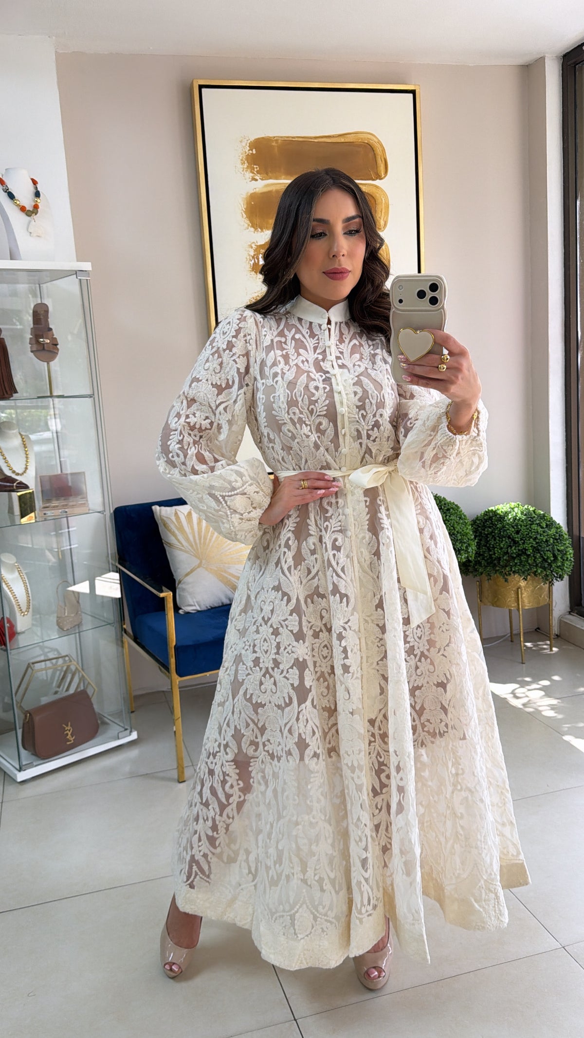 Embroidery Long Dress