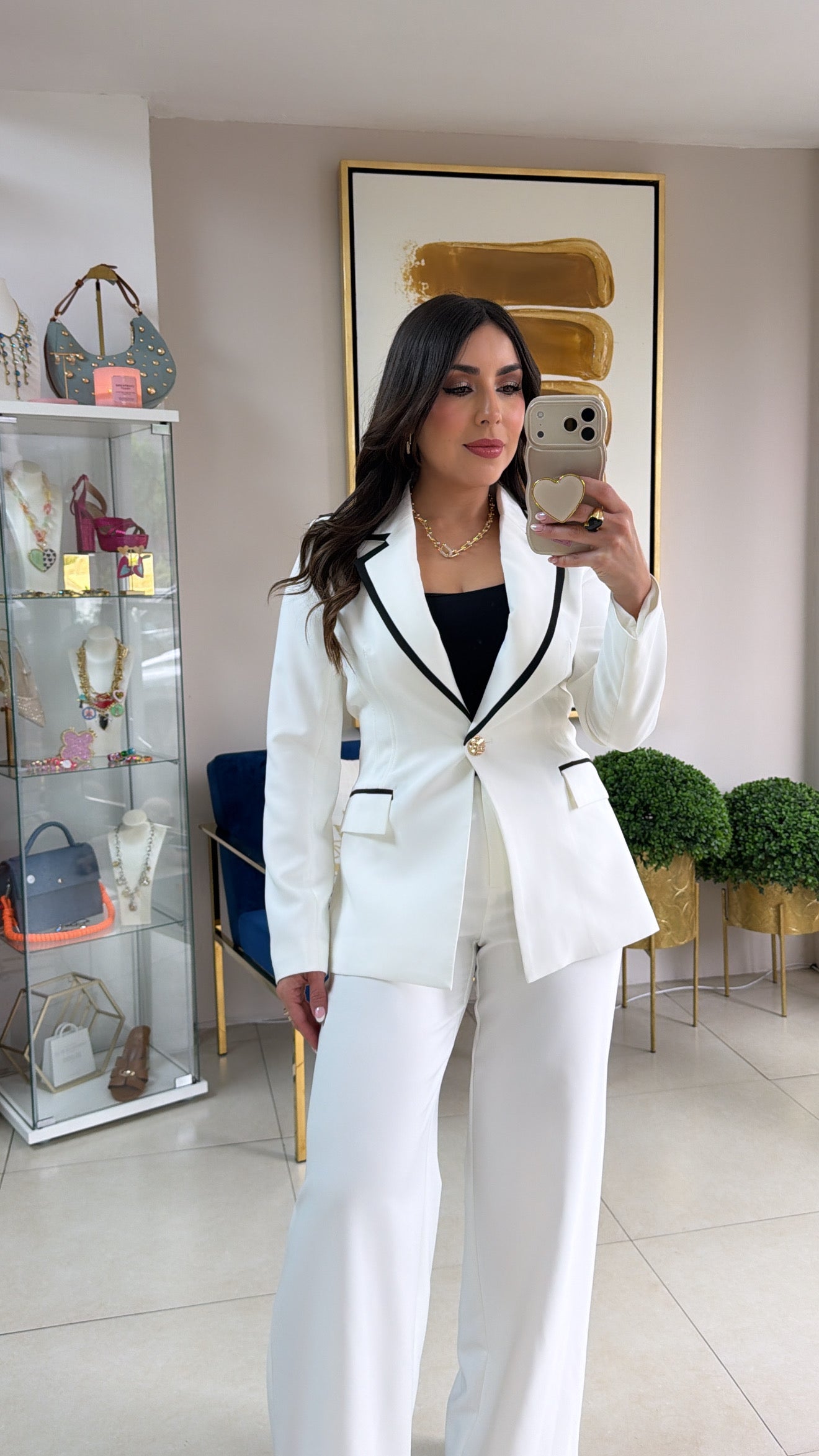 White Blazer Set