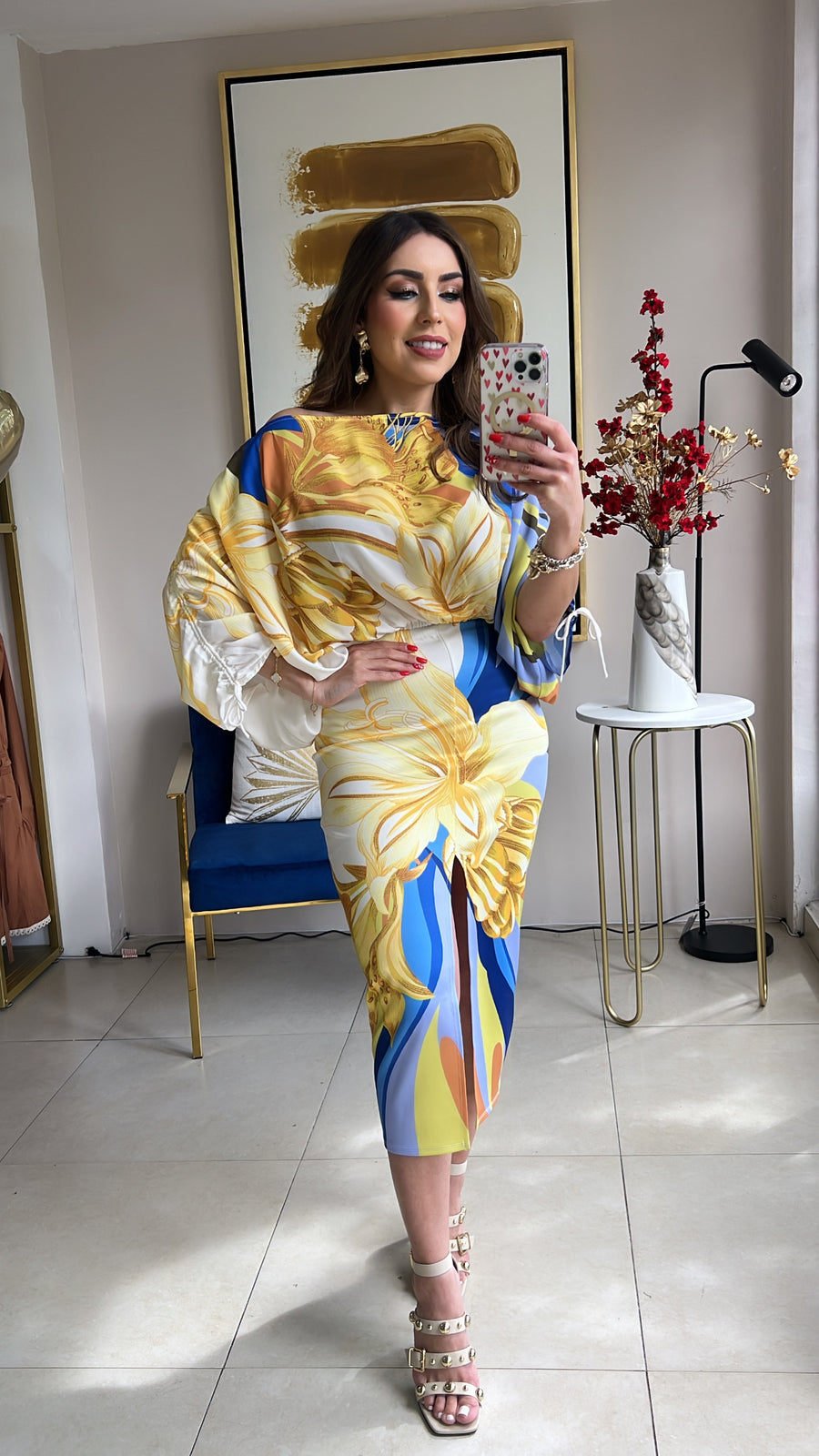 Floral Midi Skirt Set