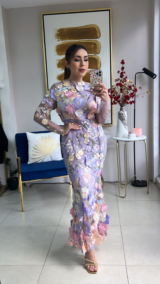 3D Flower Mermaid Dress