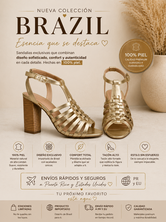 Sandalia Dorada Brazilera