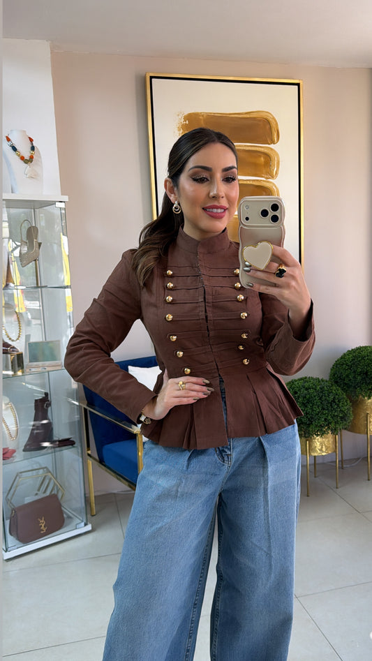 Brown Napoleon Top